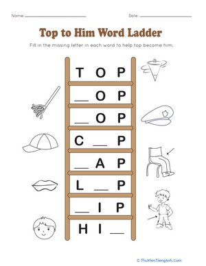 Top to “Him” Word Ladder