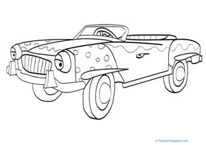 Toy Car Coloring Page