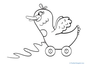 Toy Duck Coloring Page