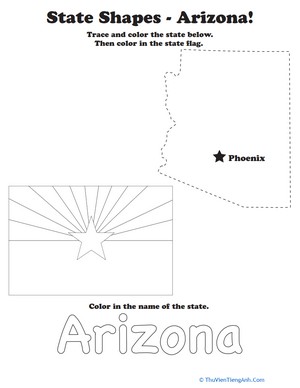 Trace and Color State Shapes: Arizona