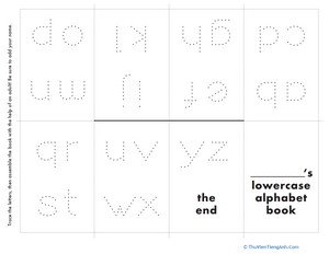 Tracing Lowercase Letters: Mini Alphabet Book