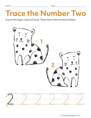 Trace the Number 2