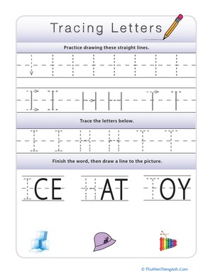 Tracing Letters I, H, T