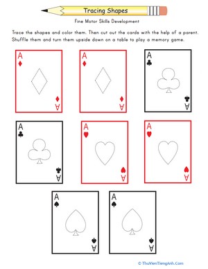 Tracing Shapes: Playing Cards