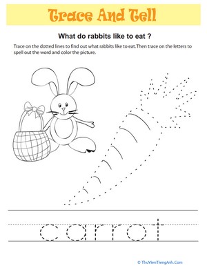 Tracing Sight Words: Carrot