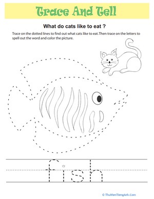 Tracing Sight Words: Fish