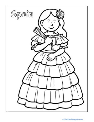 Multicultural Coloring: Spain
