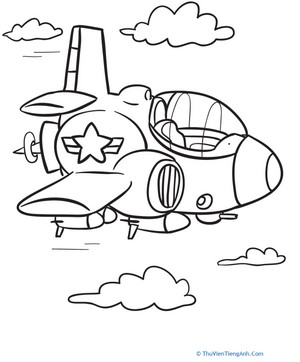 Transportation Coloring Page: Plane