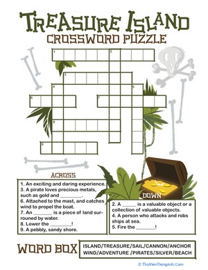 Treasure Island Crossword Puzzle
