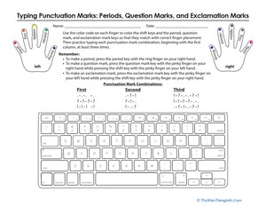 Where Do My Fingers Go? Typing Punctuation