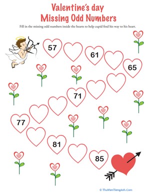 Valentine Math: Odd Numbers