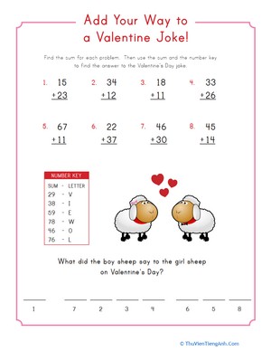 Valentine Math Cryptogram