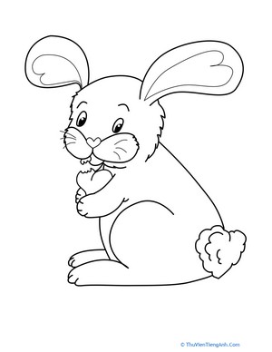 Valentine’s Day Bunny Coloring Page