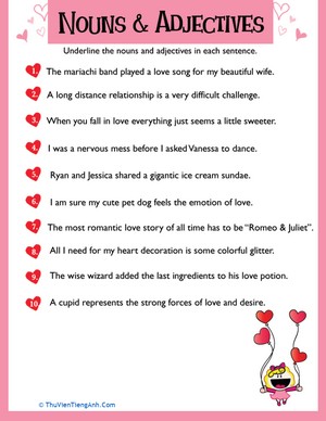 Valentine Nouns and Adjectives #2