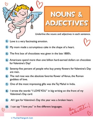 Valentine Nouns and Adjectives #4