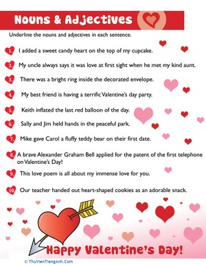 Valentine Nouns and Adjectives #5