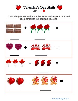 Valentine’s Day Picture Math