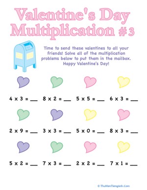 Valentine’s Day Multiplication #3