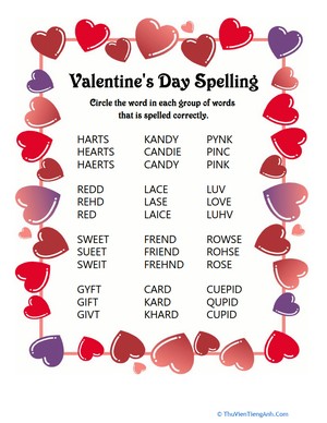 Valentine’s Day Spelling