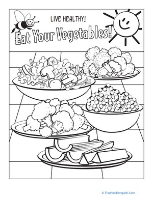 Vegetable Coloring Page