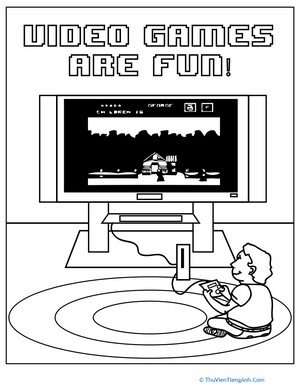 Video Game Coloring Page