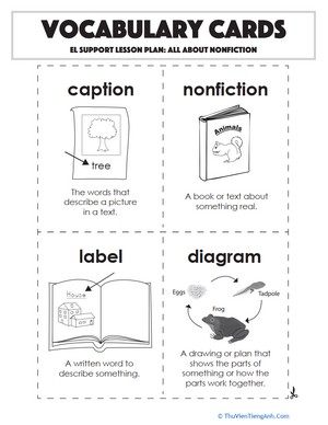 Vocabulary Cards: All About Nonfiction