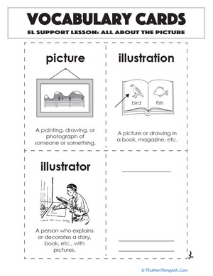 Vocabulary Cards: All About the Picture