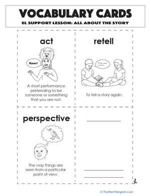 Vocabulary Cards: All About the Story