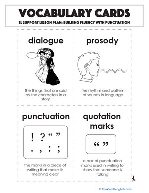 Vocabulary Cards: Building Fluency with Punctuation
