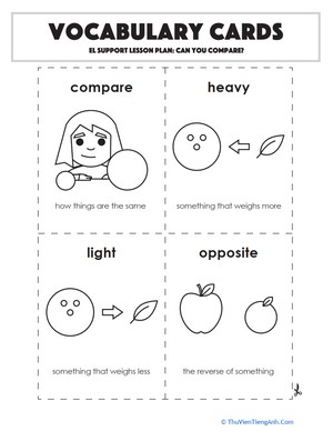 Vocabulary Cards: Can You Compare?