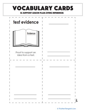 Vocabulary Cards: Citing Inferences