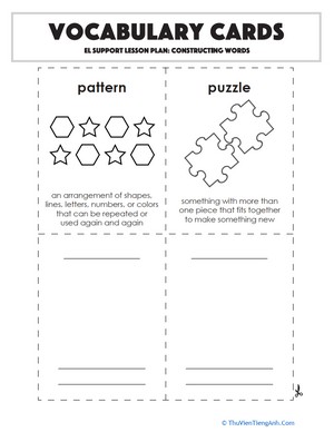 Vocabulary Cards: Constructing Words