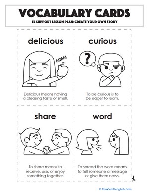 Vocabulary Cards: Create Your Own Story