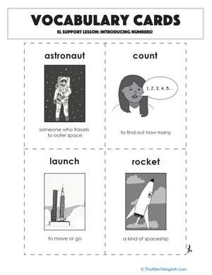 Vocabulary Cards: Introducing Numbers!