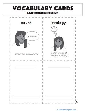 Vocabulary Cards: Keeping Count
