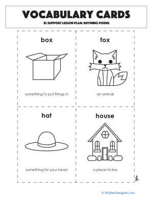 Vocabulary Cards: Rhyming Poems