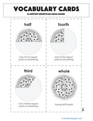 Vocabulary Cards: Equal Shares