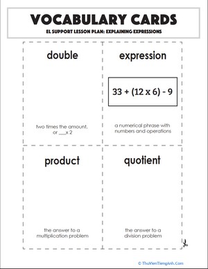 Vocabulary Cards: Explaining Expressions