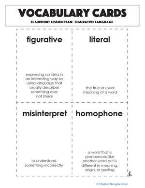 Vocabulary Cards: Figurative Language