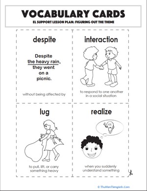 Vocabulary Cards: Figuring Out the Theme