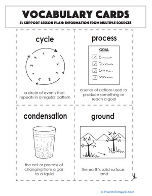Vocabulary Cards: Information from Multiple Sources