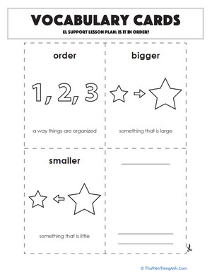 Vocabulary Cards: Is It in Order?