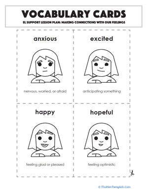 Vocabulary Cards: Making Connections with Our Feelings