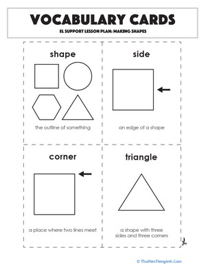 Vocabulary Cards: Making Shapes