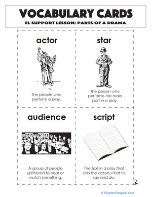 Vocabulary Cards: Parts of a Drama
