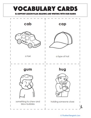 Vocabulary Cards: Reading and Writing With Our Hands