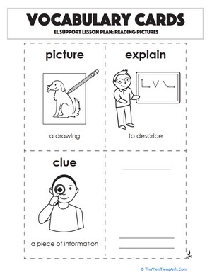 Vocabulary Cards: Reading Pictures