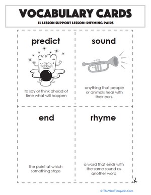 Vocabulary Cards: Rhyming Pairs