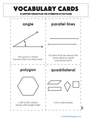 Vocabulary Cards: The Attributes of Polygons