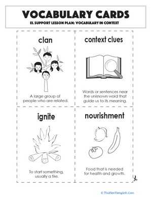 Vocabulary Cards: Vocabulary in Context